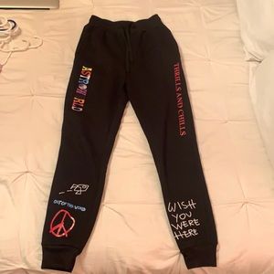 Black Astroworld Travis Scott Fitted Joggers *NWOT*